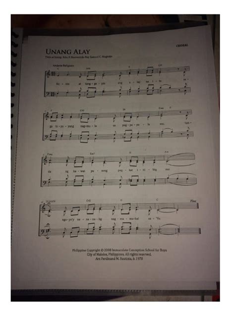 unang alay pdf|Free Unang Alay Satb by DaNestor sheet music .